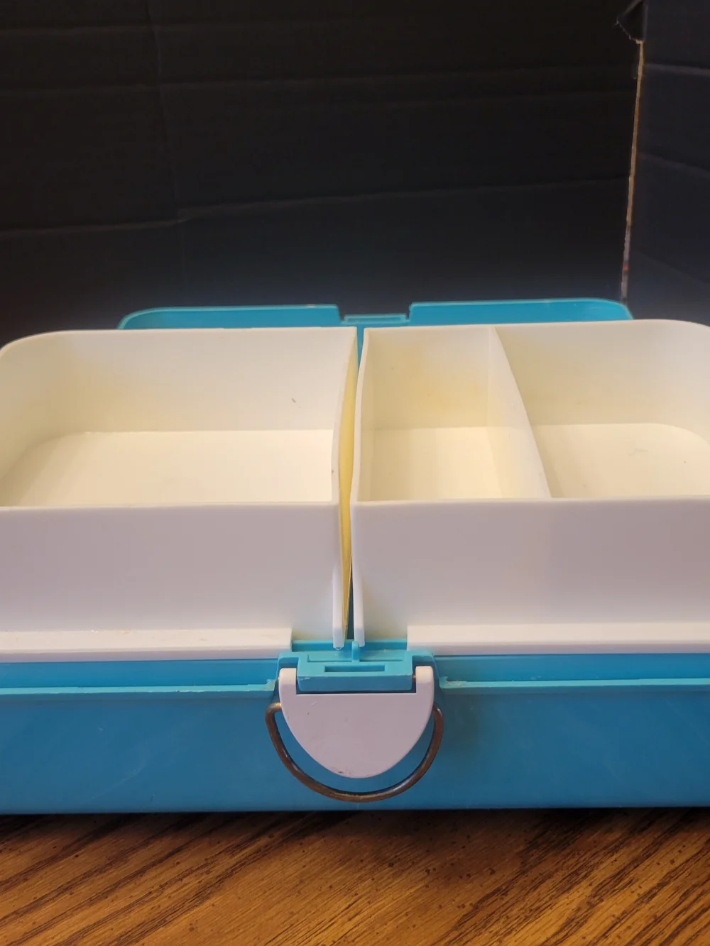 1980s Caboodles of California Teal Swirl Makeup Case Vintage Retro